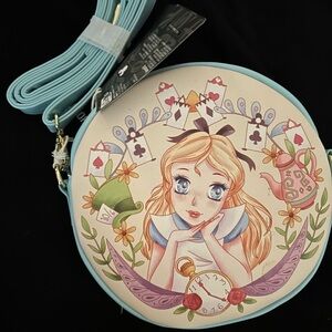 Loungefly Disney Alice In Wonderland Round Crossbody Bag